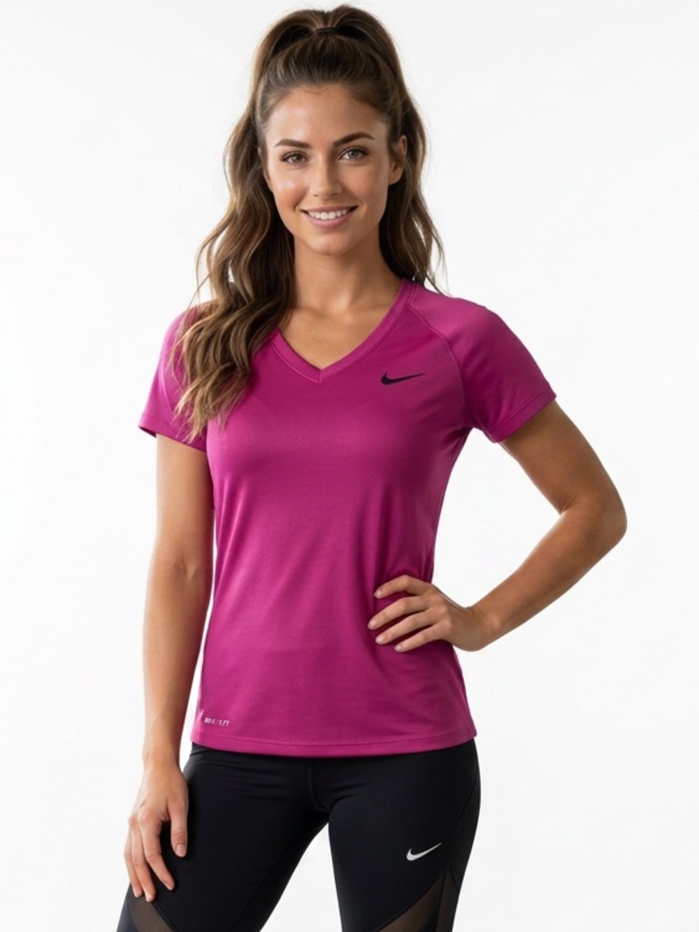 Nike Pro Fitted V-Neck II Women's Shirt -M